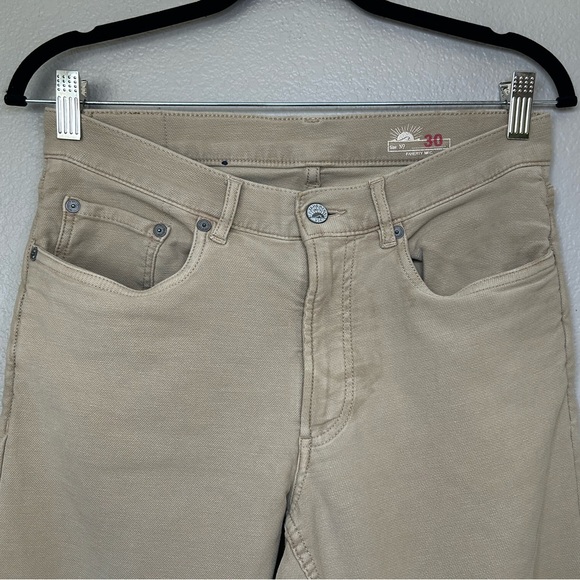 Faherty Men's Stretch Terry 5-Pocket Pant Slim Straight-Desert Khaki Sz 30 - Picture 5 of 16